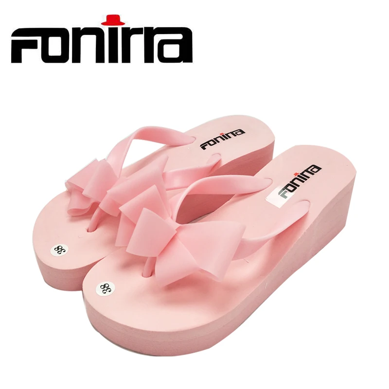 FONIRRA/женские сланцы с бантиком сандалии обувь sapato feminino пляжные вьетнамки женские