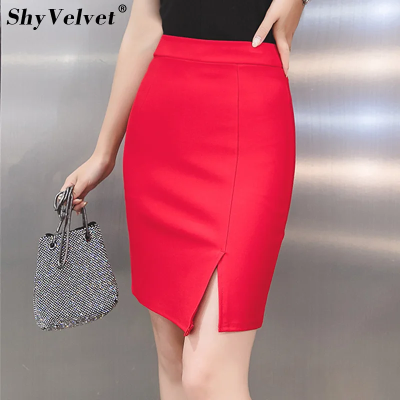 OL стильная деловая юбка-карандаш с высокой талией Женская облегающая