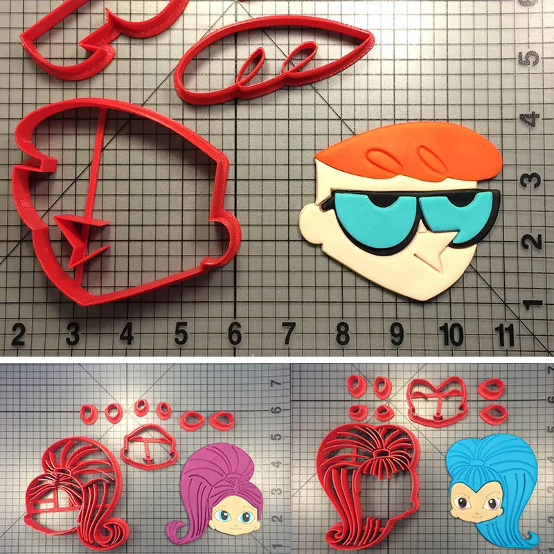Милые формочки для лица изготовленные на заказ с 3D принтом лаборатория Dext Biscute