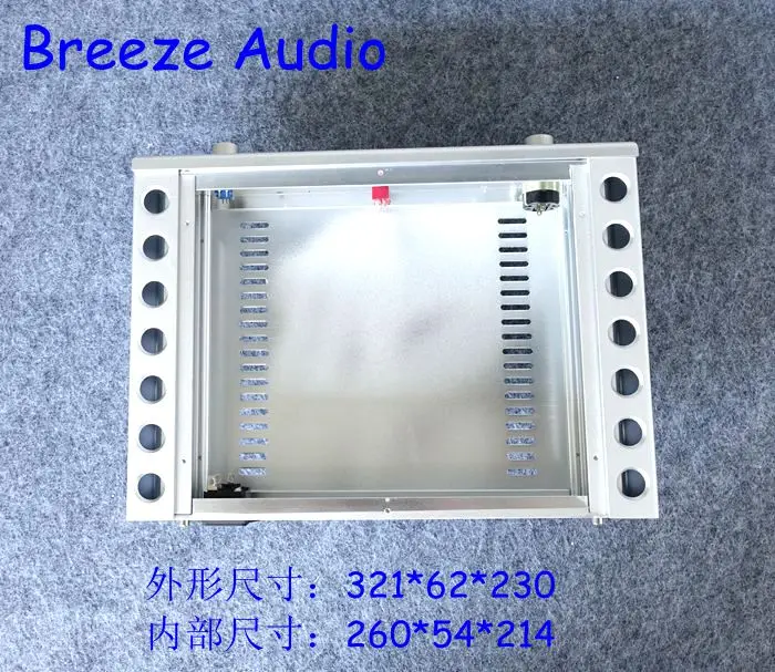 Чехол для усилителя звука Breeze BZ3206A алюминиевый корпус 321*62*230 мм|Усилители