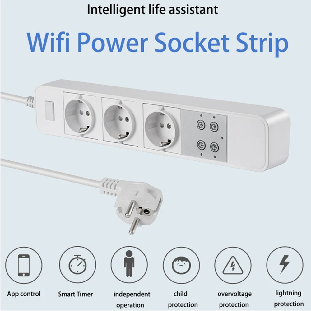 Timethinker Ewelink смарт Wifi силовая полоса ЕС штепсельная розетка стандарта Великобритании приложение голосовой таймер управление для Amazon Alexa Google домашняя Автоматизация