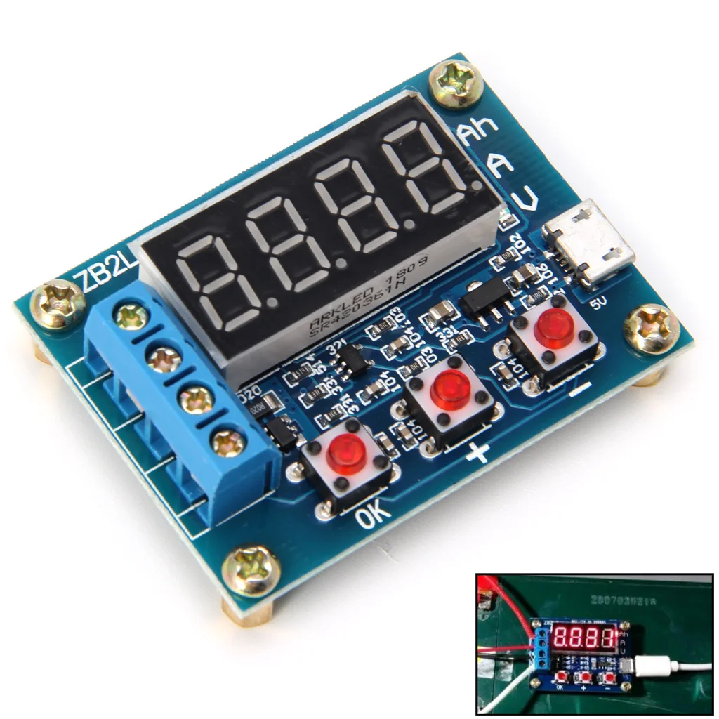 ZB2L3 литий ионный свинцово кислотный измеритель емкости аккумулятора тестер