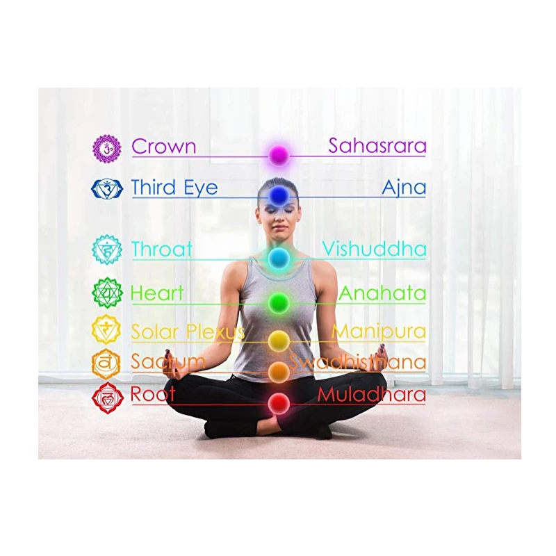 Браслет с 7 чакрами из лавового камня для мужчин и женщин плетеный браслет