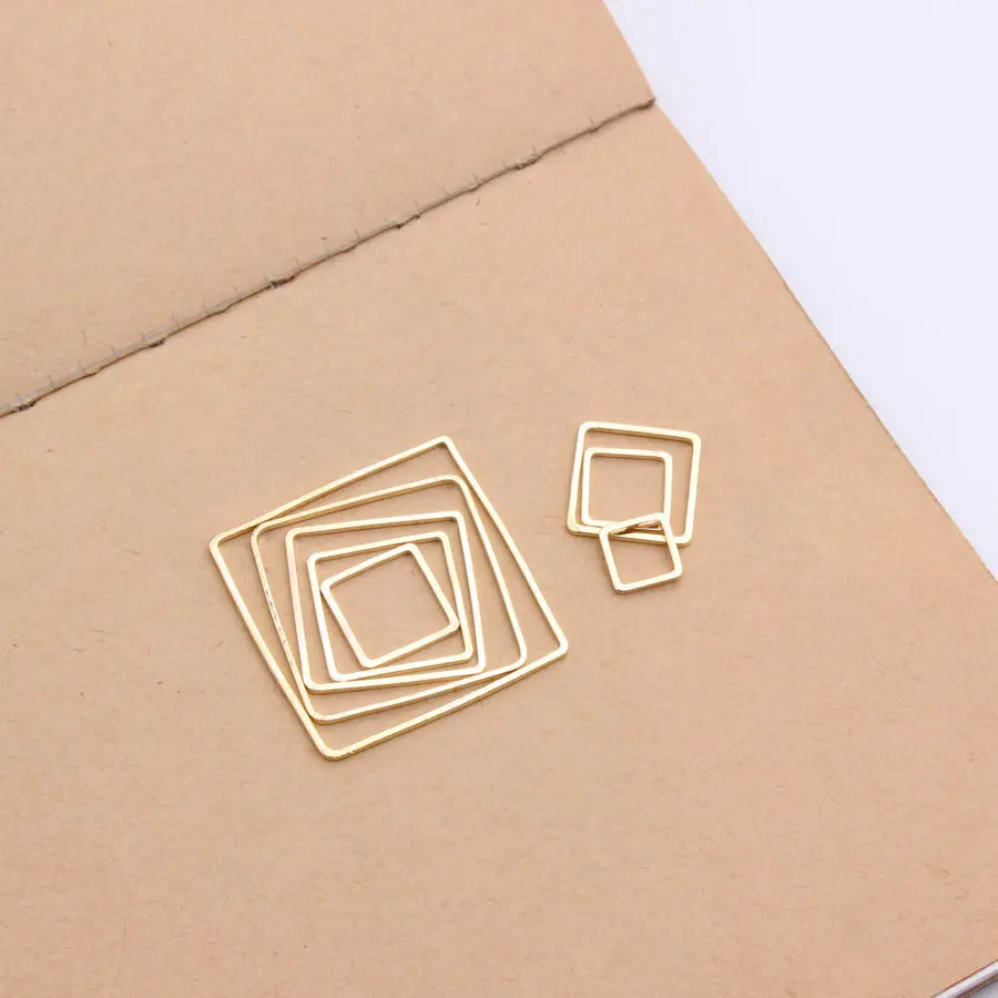 Медные Квадратные аксессуары SUTI 50 шт./лот золотого цвета популярные простые