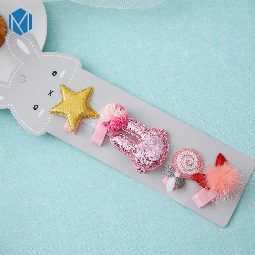 5 шт. модные искусственные жемчужные галстуки бабочки Детские Мультяшные зажимы