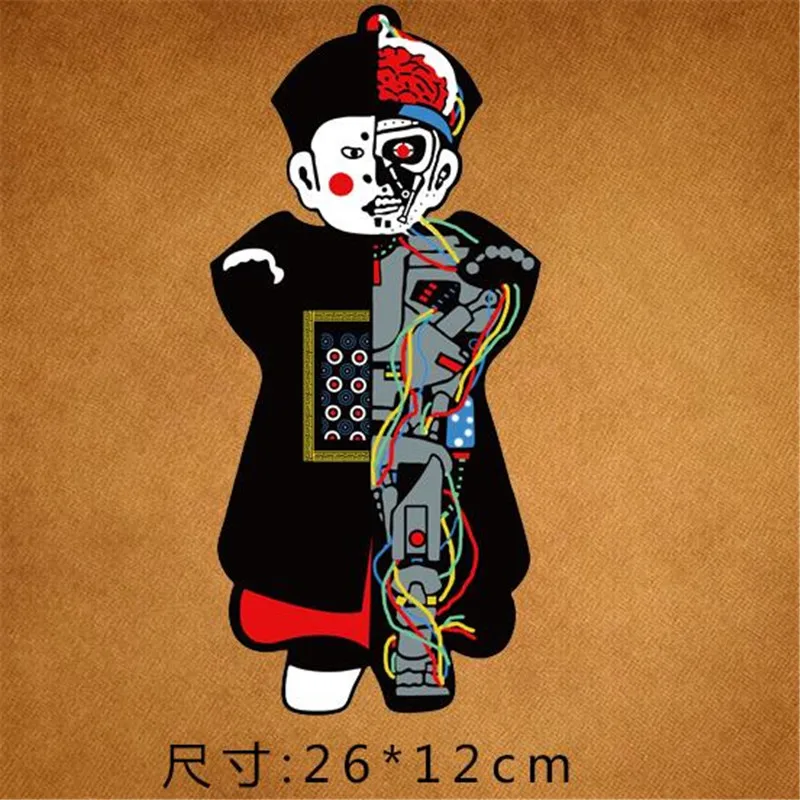 Футболка Для женщин патч 26 см пародия зомби железа на патчи для одежды