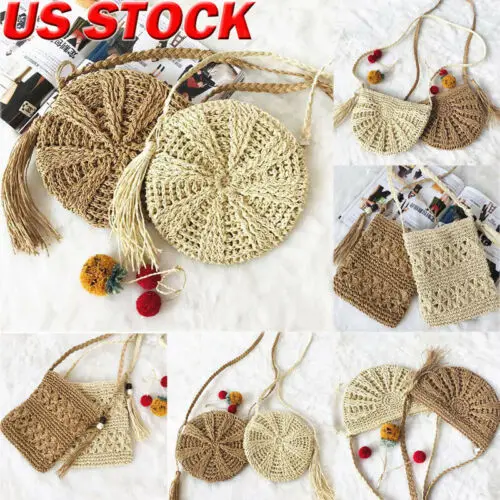 Женская летняя соломенная сумка Vogue пляжная через плечо для кросбоди | Игрушки и