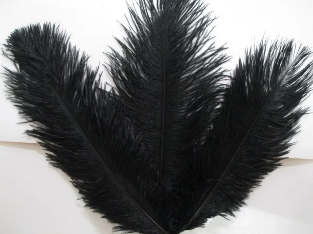 Распродажа высокое качество 50 шт./лот черное страусиное перо 12-14 &quot/30-35 см DIY