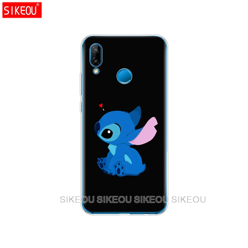 Силиконовый чехол для телефона Huawei P20 P7 P8 P9 P10 Lite Plus Pro 2017 P Smart 2018 coque bumper cute cartoon Lilo