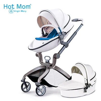 Hotmom кожаная корзина для сна белая коричневая коляска с высоким ландшафтом может