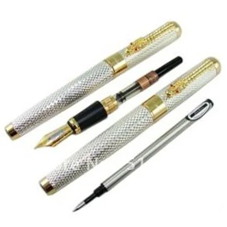 JINHAO 1200 серебро дождь Дракон fontain ручка и роликовая ручка|fontaine pen|jinhao 1200pen pen |