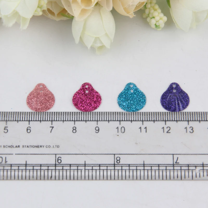 Блестящий блестящий материал 13 мм смешанный свободный в форме ракушки Свадебное