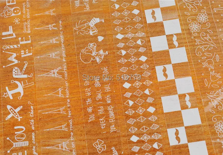 Минимальный смешанный заказ DIY Милая Кружевная ПВХ лента наклейка для декора