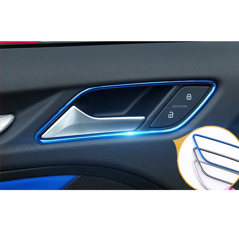 Автомобиль из нержавеющей стали Стайлинг интерьера боковой двери ручка Чаша