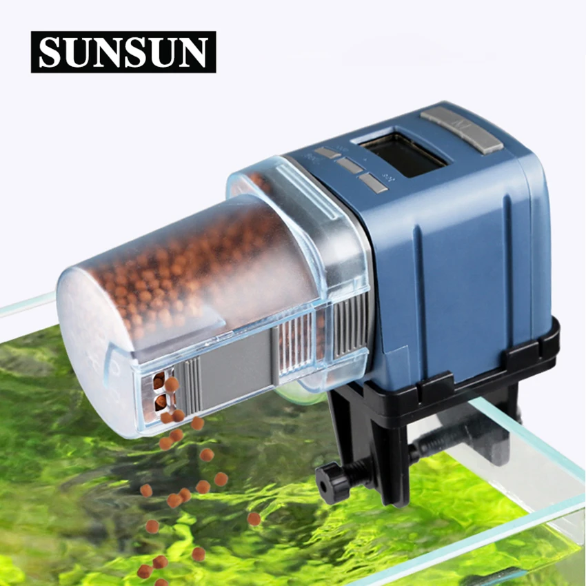 

SUNSUN aquarium Turtle pool automatic fish feeder Dry batteries Automatic feeder for fish 3V 12-24 hours of automatic feeding