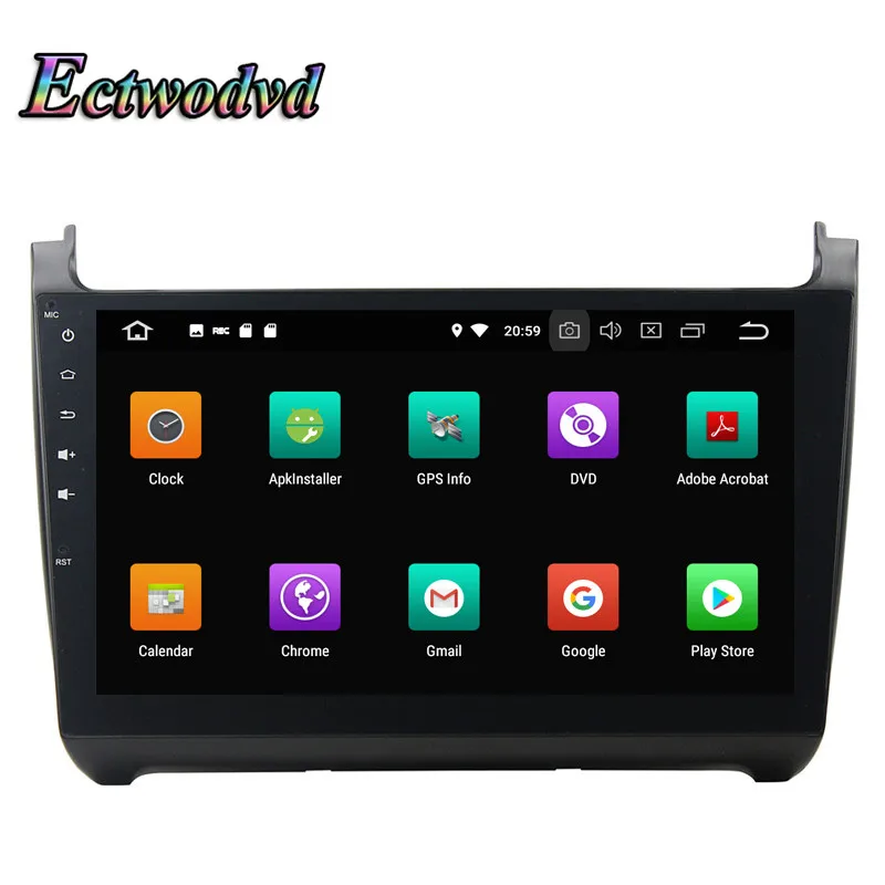 Ectwodvd Octa Core 4G Android 8.0/Quad 7.1 Car DVD GPS Navigation for VW Polo 2015 Radio Tapes | Автомобили и мотоциклы