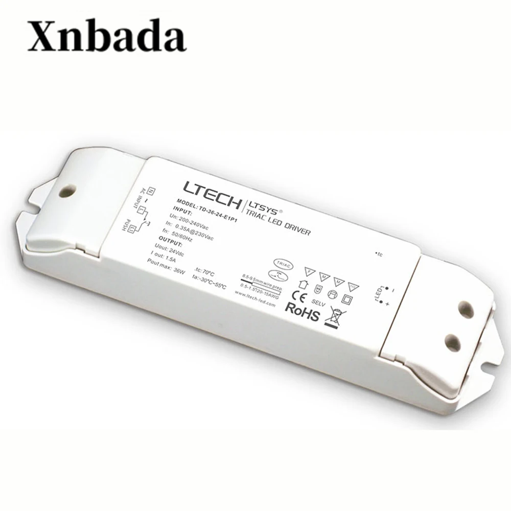 TD 36 24 E1P1 100 240 В AC вход выход Вт 24VDC 1.5A Постоянное Напряжение CV Triac затемнения умный