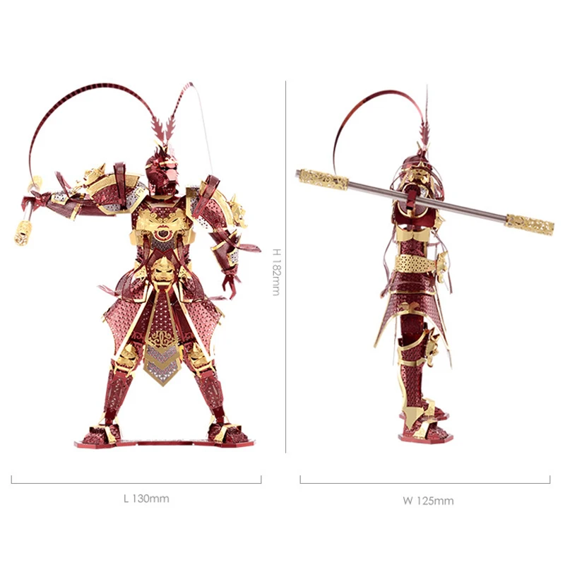 3D металлическая головоломка Sun Wukong для взрослых собранная игрушка DIY модель Набор