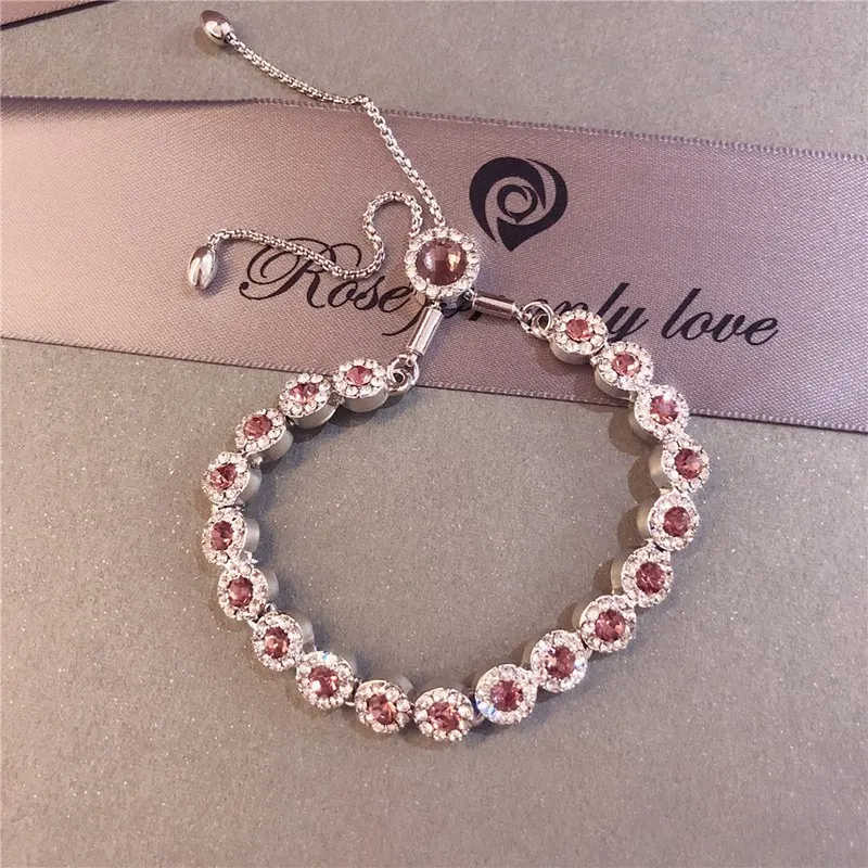 2018 новый модный браслет цвета розовое золото кристаллы от Swarovski для женщин модные