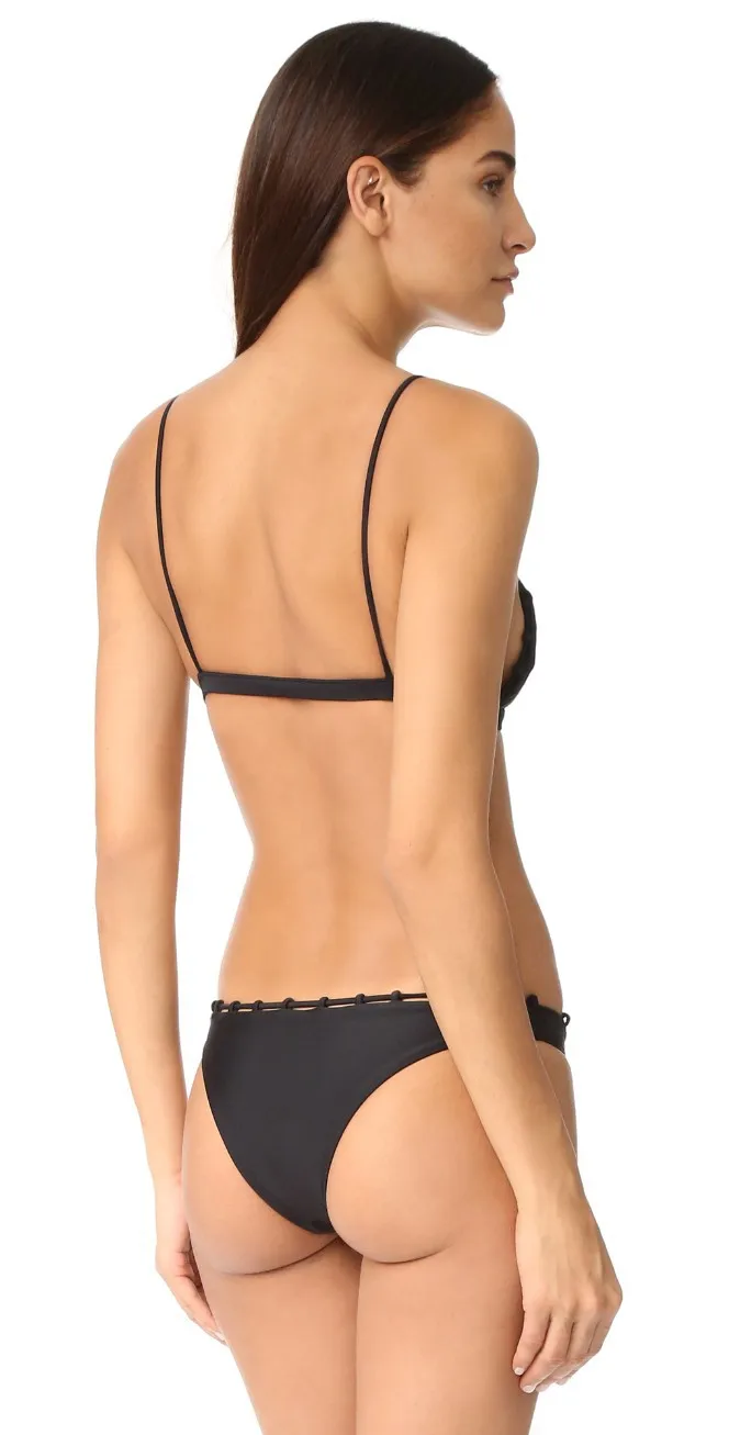 Одноцветное ванный комплект бикини 2018 купальники Для женщин купальник