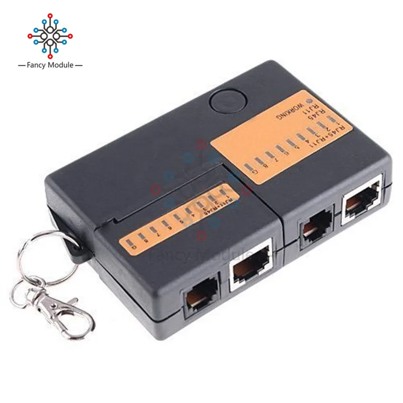 Портативный мини-тестер сетевого кабеля инструменты RJ45 RJ11 RJ12 тестер LAN с цепочкой