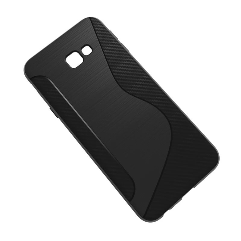 Черный противоударный Противоскользящий S Line TPU гелевый Чехол для SAMSUNG galaxy J4 plus/J4 +