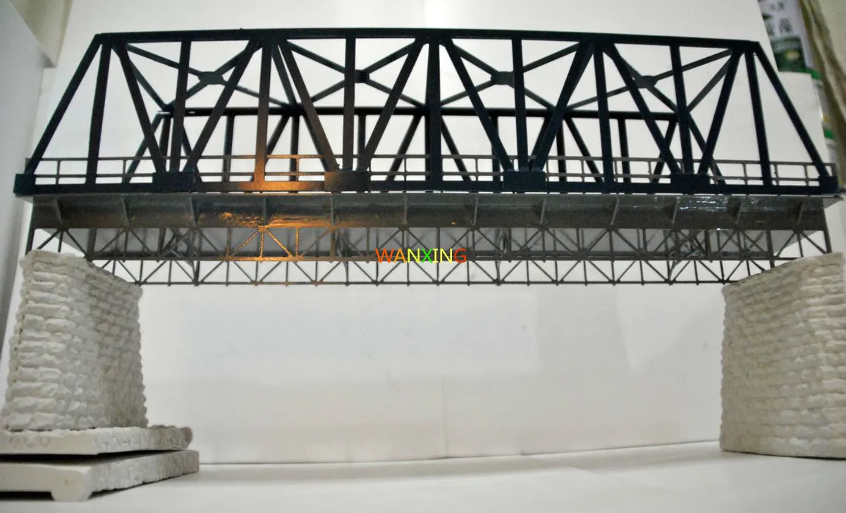 1/87 Train Model Ho Scale Plastic Elevated Railway Bridge DIY Building Kit Model Sand Table Toys for children Free Shipping