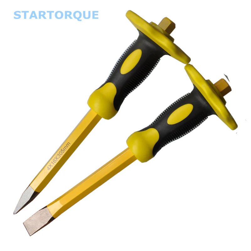 

STARTORQUE 300mm Flat Blade Straight Chisel For Stone Construction Carving Carver Hand Random color