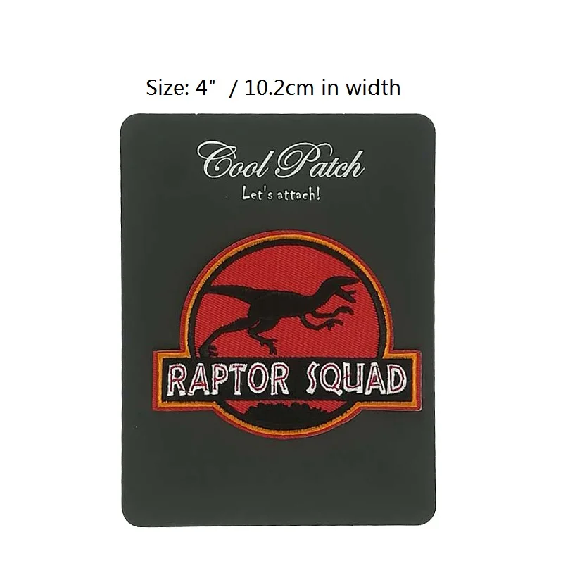 4 &quotпарк и мир Юрского периода Raptor отряд фильм ТВ серии костюм Вышитая эмблема