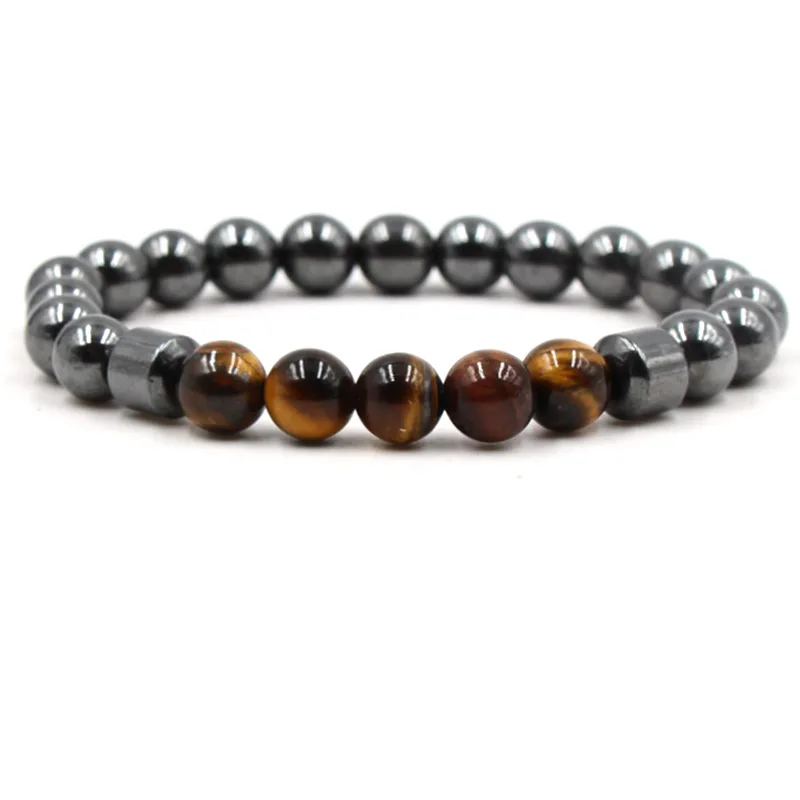 

JAAFAR 2018 New Summer Style Natural Beads Bracelet Tiger Eyeball Stretch Bracelets Women Men Fashion Jewellery AS549