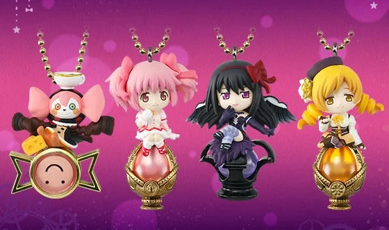 

6CM 4pcs/lot Japanese anime figure Puella Magi Madoka Magica Q version Kaname Madoka/Akemi Homura/Tomoe Mami action figure colle