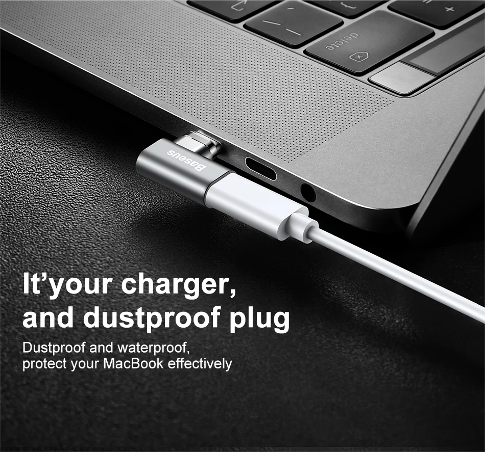 Baseus кабель usb type-C к магнитному адаптеру type-C для Macbook samsung s8 s9 OnePlus 5 5T 6 быстрая зарядка магнит USB-C разъем