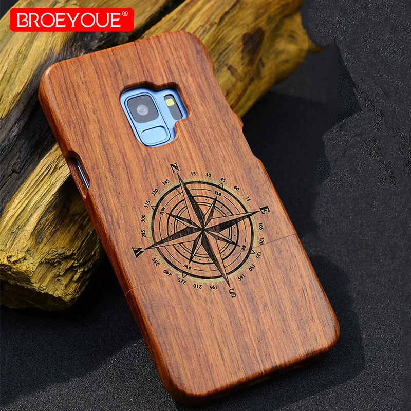 Wood Case For Samsung Galaxy S9 Plus S8 S7 Edge S5 S6 Note 5 8 100% Natural iPhone 5S SE X 7 6 6S Cover | Мобильные телефоны и