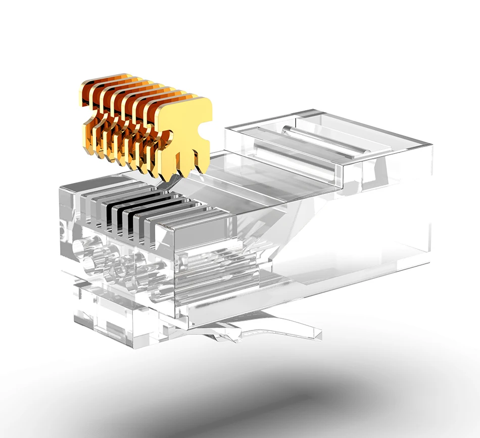 AMPCOM CAT5e UTP 50U RJ45 модульный разъем 8P8C обжимной Конец Ethernet кабель Ethernet разъем