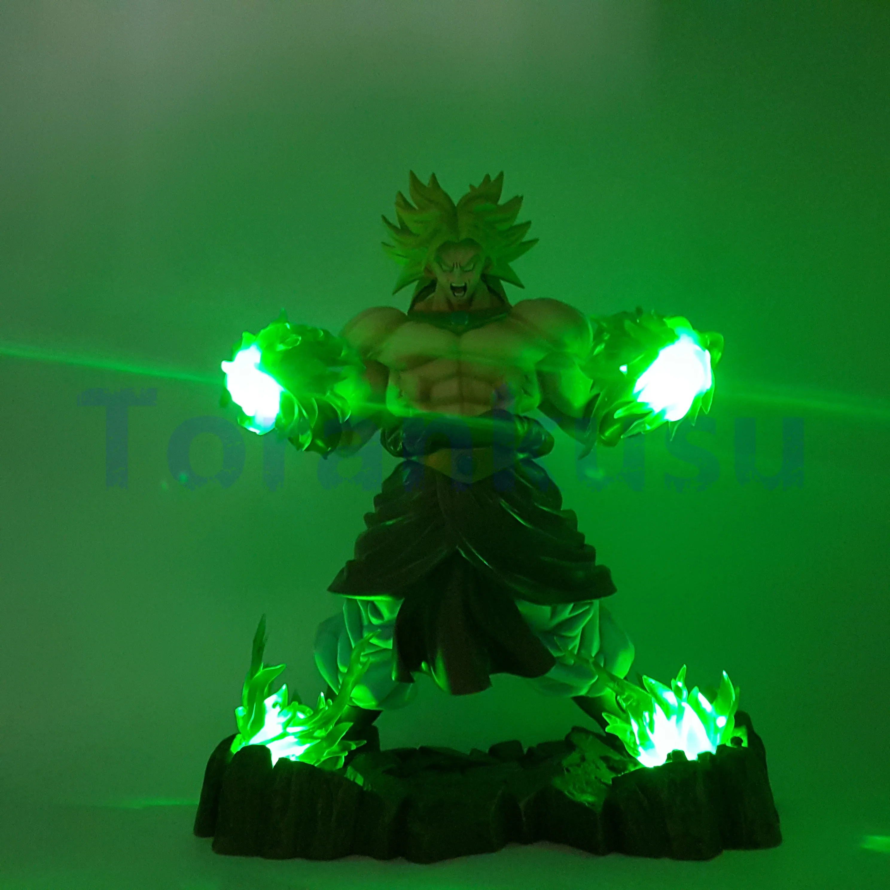 Dragon Ball Z Broly фигурку жарить зеленый Мощность DIY Led светильник набор супер сайян