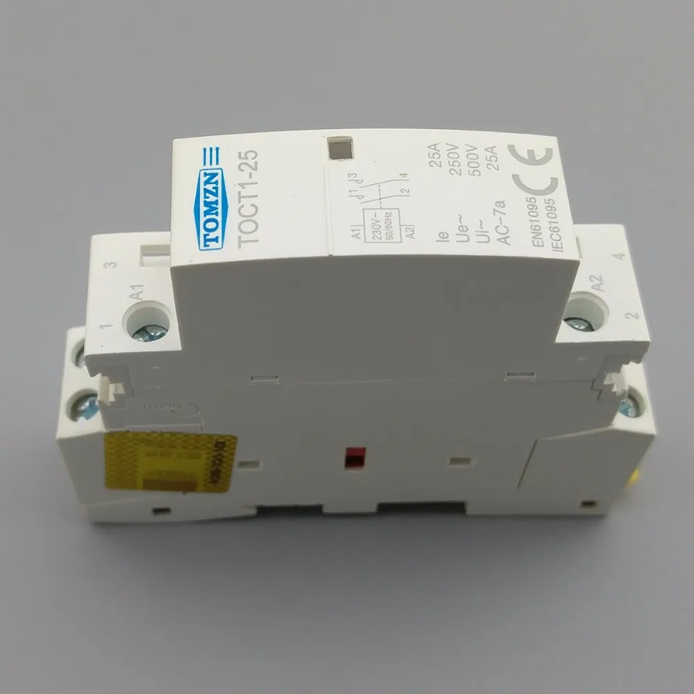 TOCT1 Американская классификация проводов 2р 25A 220 V/230 V 50/60HZ Din rail бытовой ac Контактор В соответствии с стандартом 2NO 2NC или 1NO 1NC