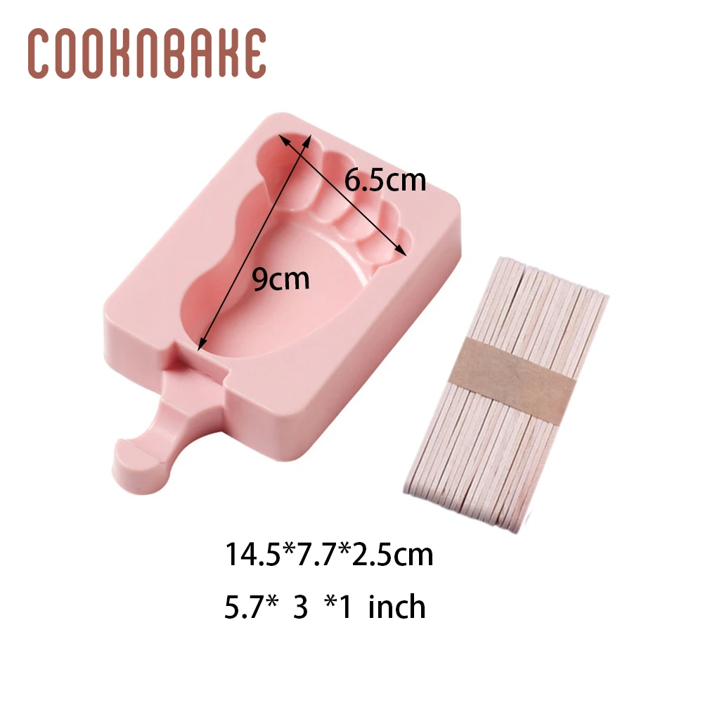 CDY-237 COOKNBAKE силиконовая форма для мороженого сердце силиконовый кубик для Льда Морозильник инструмент для мороженого лапа форма для украшения тортов с палкой - Цвет: CDY-237