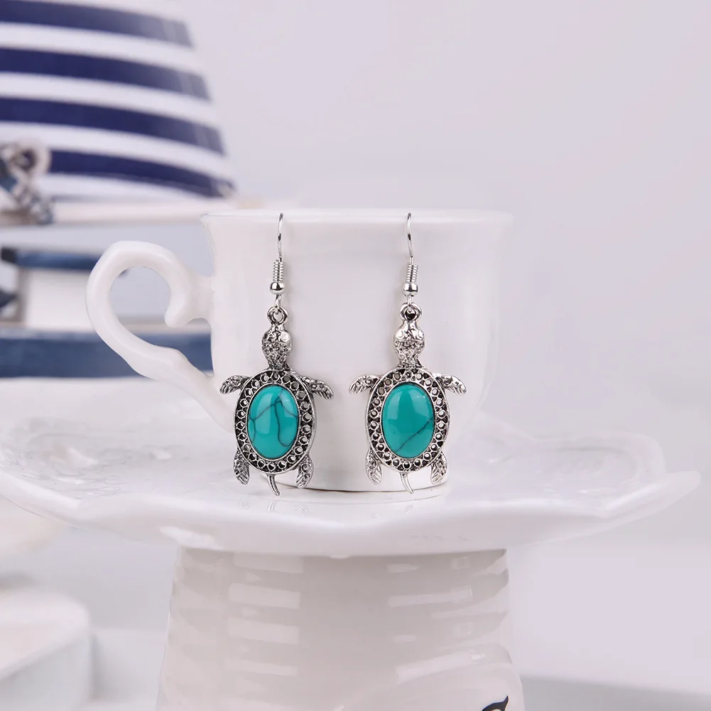 IMucci/Серьги Колье покрытием древняя Серебряный браслет черепаха изделия Трио для