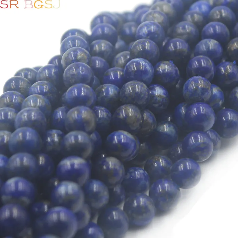 

Free shipping Select by Size 4 6 8 10 12mm Fashion Blue Beads Natural Stone Round Lapis Lazuli Loose Beads For Jewelry DIY