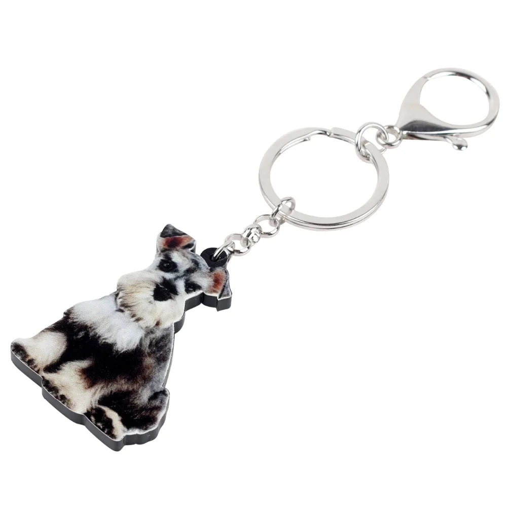 Оригинальные акриловые брелки WEVENI в виде собаки шнауцера-терьера брелок