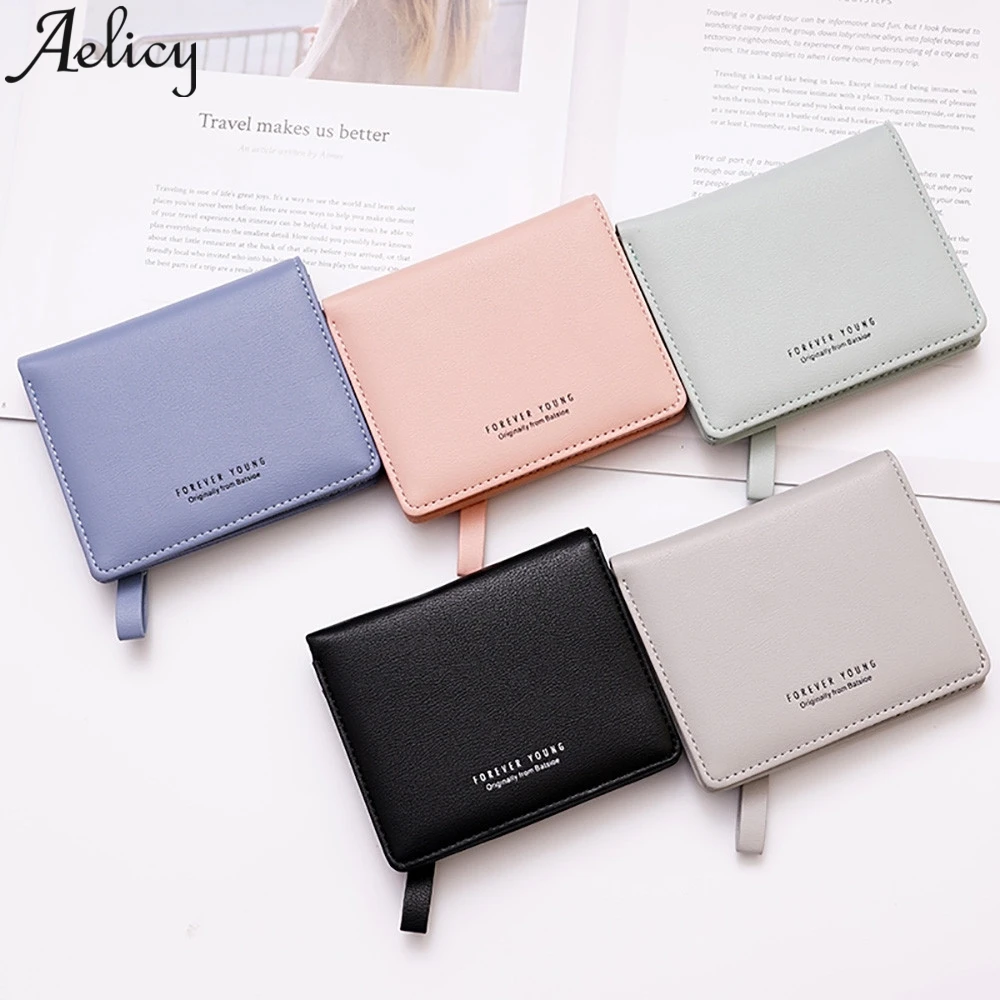 Модный винтажный короткий кошелек Aelicy для мужчин и женщин дамская сумочка из