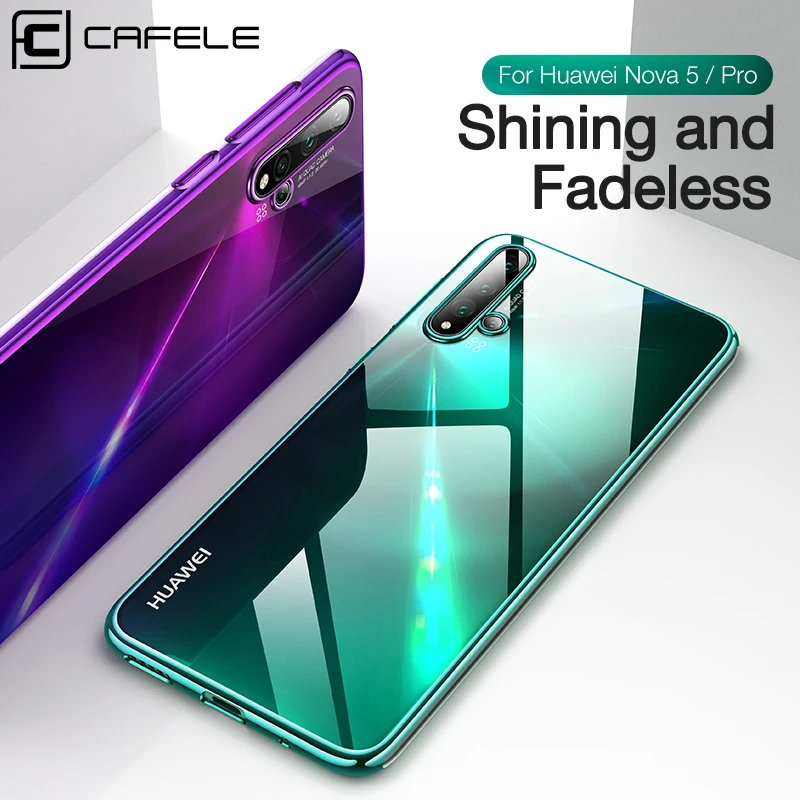 CAFELE Newest plating case for huawei nova 5 pro soft TPU ultra thin Mixed silicon transparent shining |