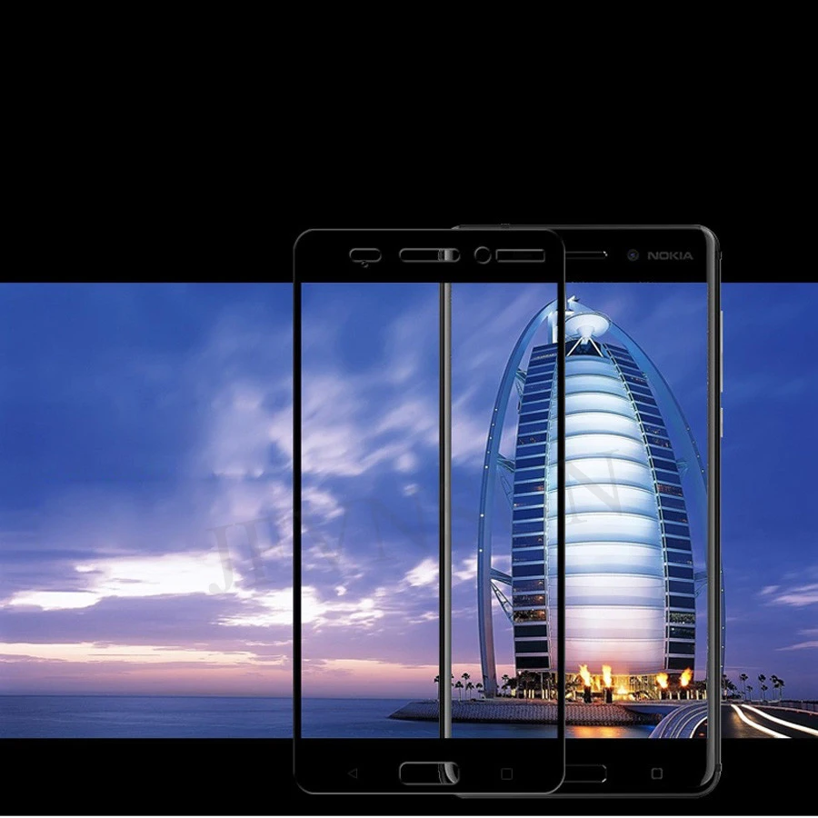 Для Nokia 5 3 6 закаленное стекло ультратонкое 9H противоударное полное покрытие