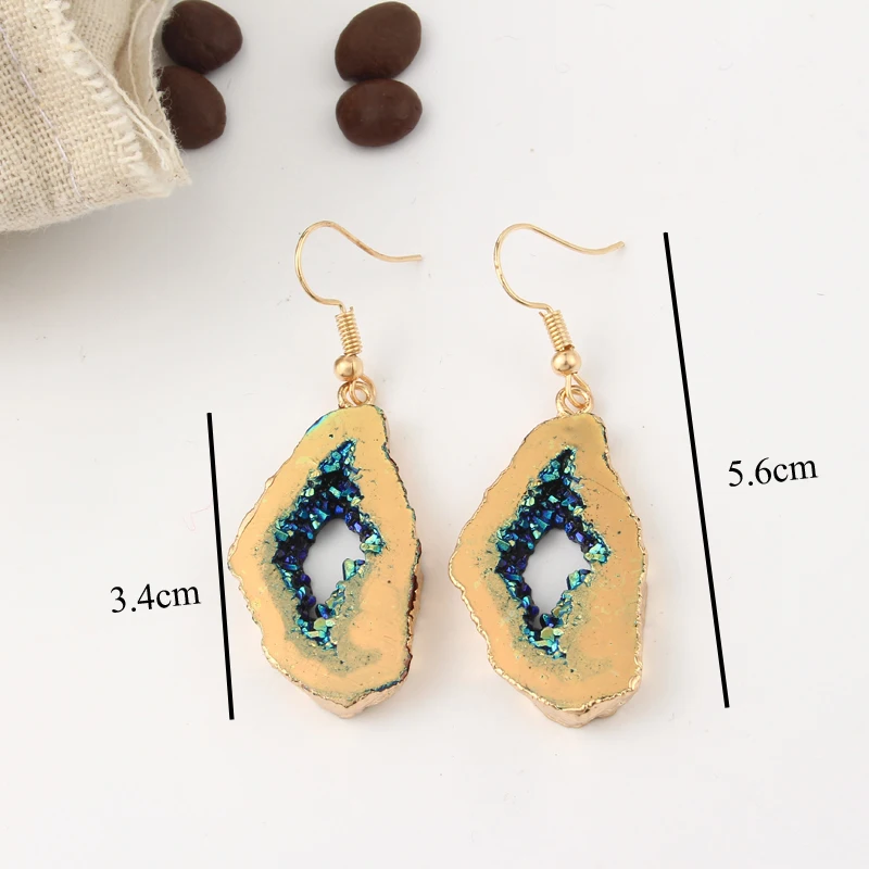 Dayoff Популярные висячие серьги нерегулярные полые смолы женские ювилирные