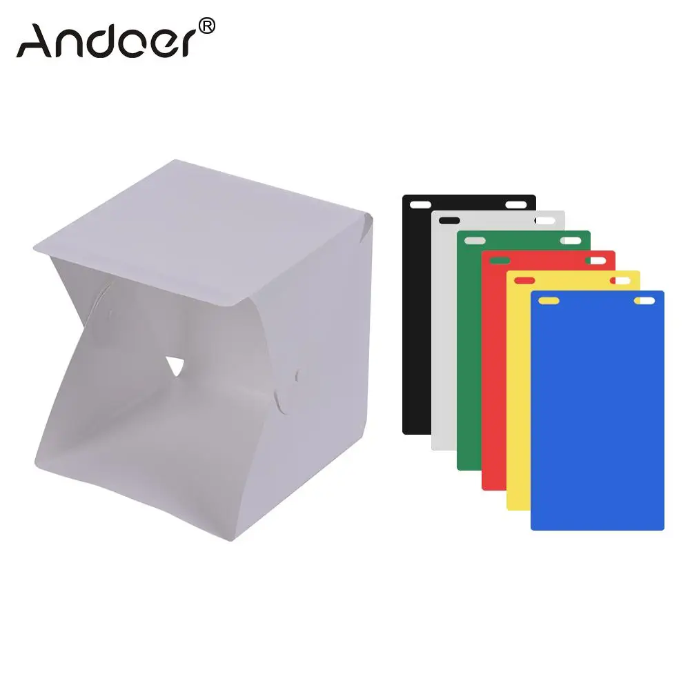 Andoer настольная съемка портативная светодиодная студийная световая коробка тент