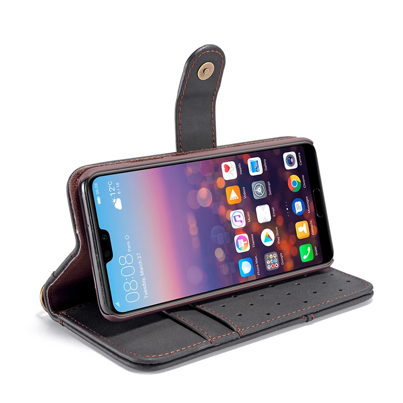 Genuine Leather Case for Huawei P20 P30 Pro Wallet Flip Stand Mate 20 Lite Nova 3e 4e Cover |