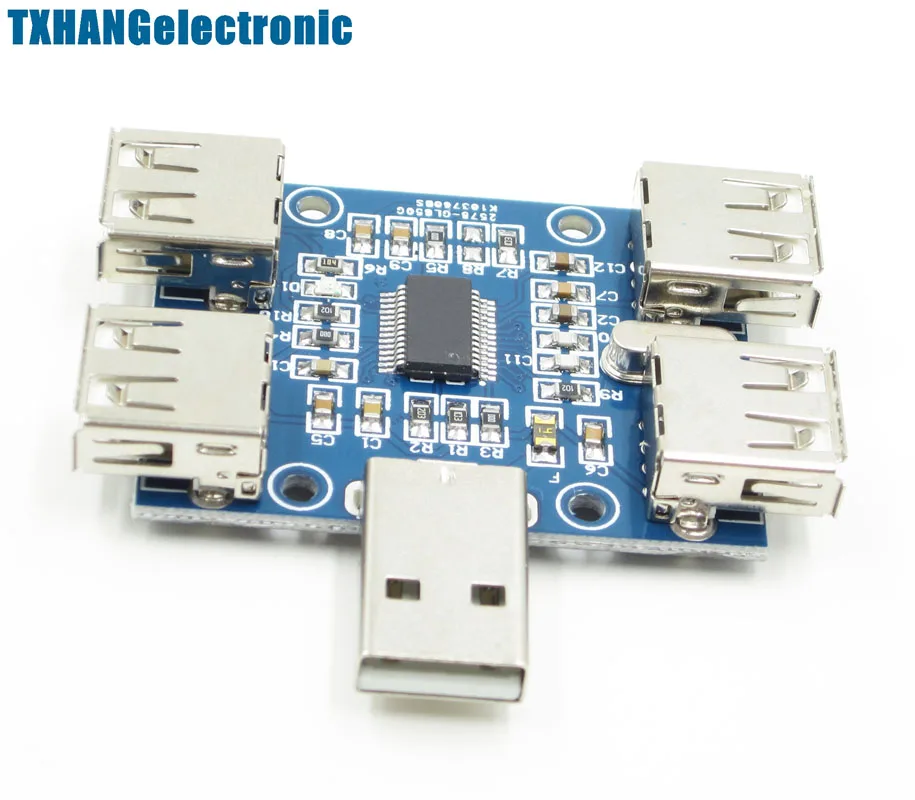 5V usb хаб USB2.0 Hub концентратор 4 муфтовый стыковочный USB плата расширения Модуль|5v