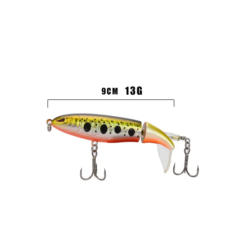 1pc Propeller Tractor Fishing Lure 13g/9cm Hard Bait Floating Water Pencil Outdoor Topwater Whopper plopper Tackle Hot | Спорт и