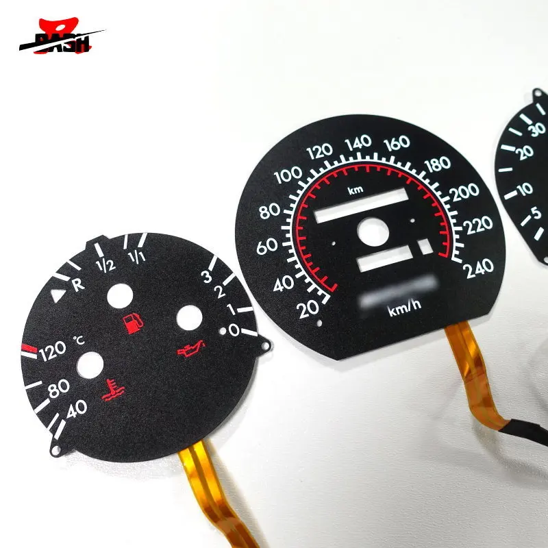 DASH 240 км для Mercedes W124 W126 W201 190E 1985 1995 EL светящийся манометр черная панель белое