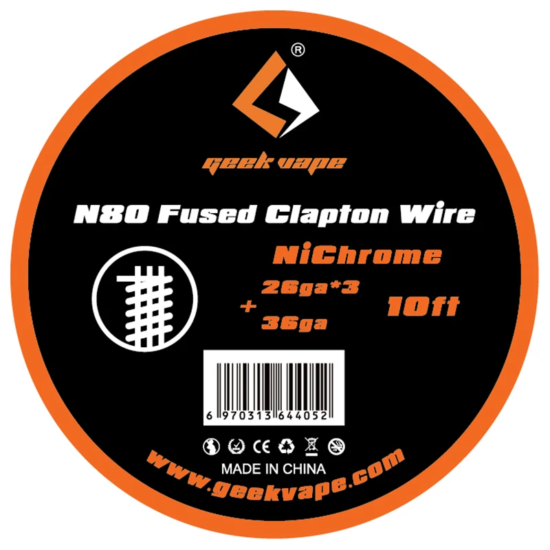 Оригинальный скрученный провод в рамке GeekVape N80 10 футов/N80 Fused Clapton Wire электронная